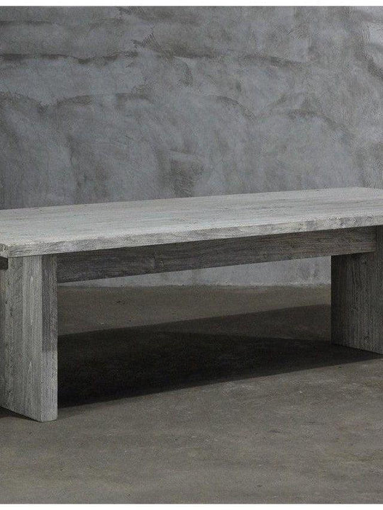 Reclaimed Elm Large Dining Table - Solid Leg