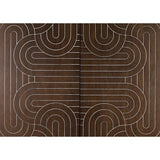 Labyrinth Armoire, Walnut/Steel Trim-CFC Furniture-Blue Hand Home