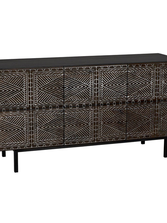 Silas Dresser, Walnut Veneer/Steel Base