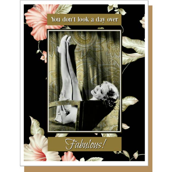 5.5x4.25" Greeting Card-Ümlaut Brooklyn-Blue Hand Home