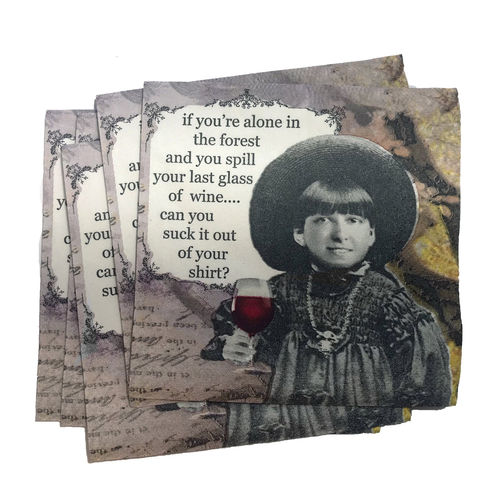 Cocktail Napkin-Erin Smith Art-Blue Hand Home