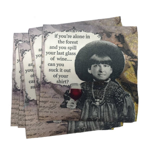 Cocktail Napkin-Erin Smith Art-Blue Hand Home