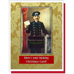 5.5x4.25" Greeting Card-Ümlaut Brooklyn-Blue Hand Home