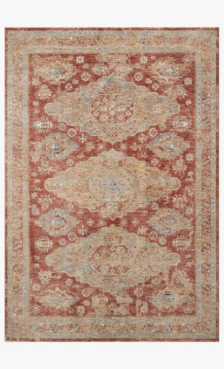 Gaia Rugs by Loloi - GAA-01 Gold / Brick-Loloi Rugs-Blue Hand Home