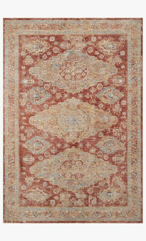 Gaia Rugs by Loloi - GAA-01 Gold / Brick-Loloi Rugs-Blue Hand Home