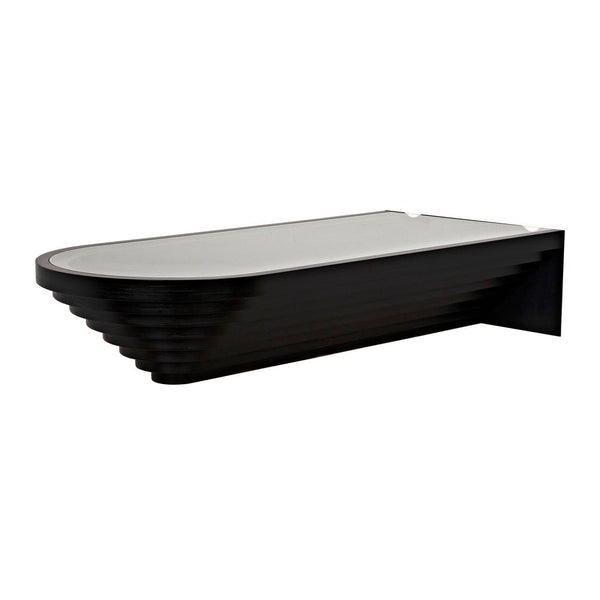 Colosseum Coffee Table, Plywood/Glass/Steel-CFC Furniture-Blue Hand Home