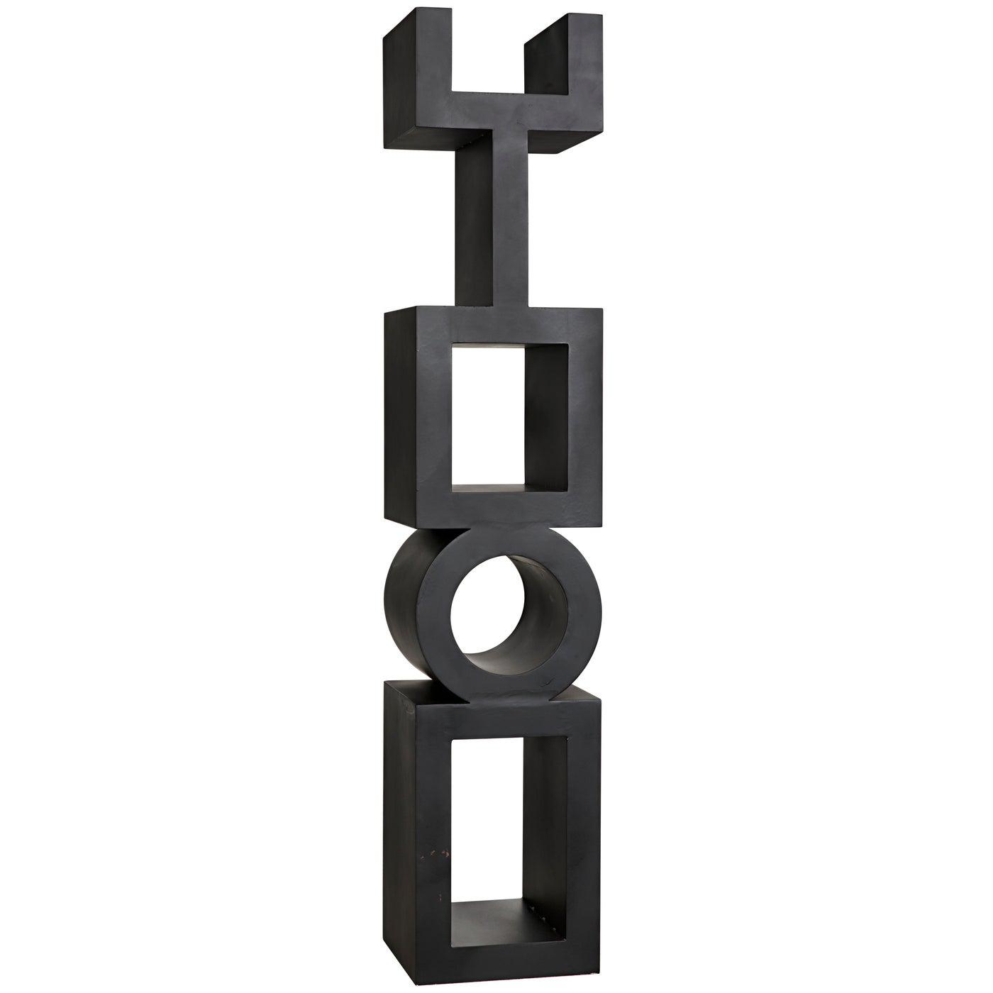 Noir Koko Bookcase, Black Steel-Noir Furniture-Blue Hand Home
