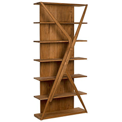 Noir Vetra Bookcase, Teak-Noir Furniture-Blue Hand Home