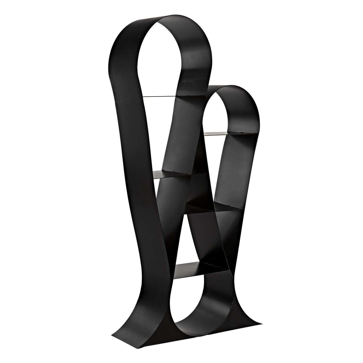 Zaha Bookcase, Black Metal