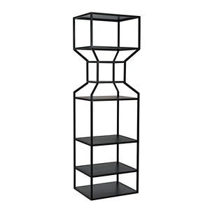 Noir Downtown A Bookcase, Black Metal-Noir Furniture-Blue Hand Home