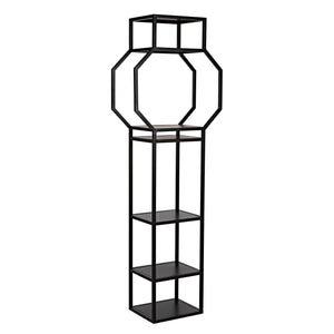 Noir Downtown B Bookcase, Black Metal-Noir Furniture-Blue Hand Home