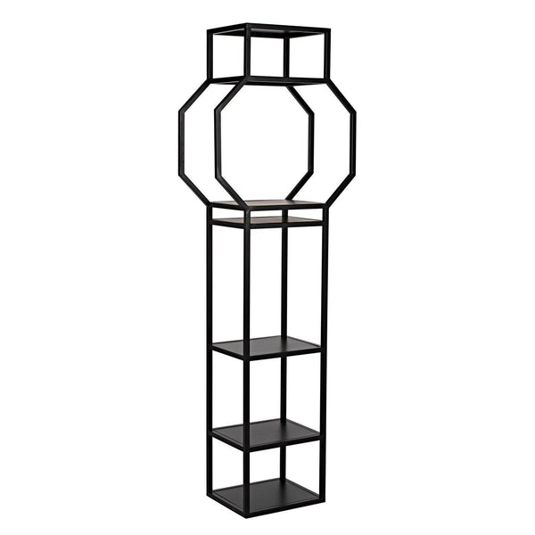 Noir Downtown B Bookcase, Black Metal-Noir Furniture-Blue Hand Home