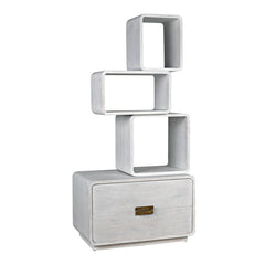 Noir Belini Bookcase, White Wash-Noir Furniture-Blue Hand Home