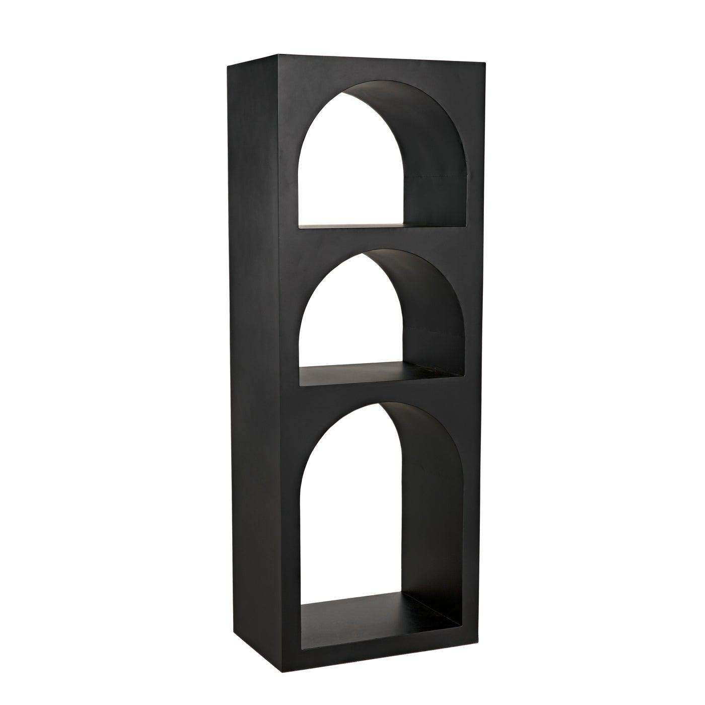 Noir Aqueduct Bookcase, A, Black Metal-Noir Furniture-Blue Hand Home