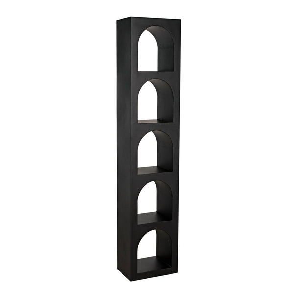 Noir Aqueduct Bookcase, C, Black Metal-Noir Furniture-Blue Hand Home
