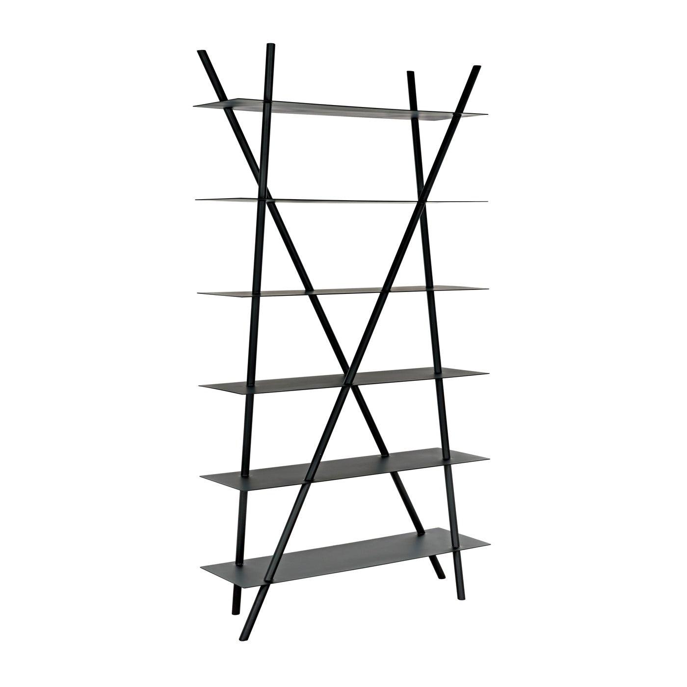 Noir Siddhartha Bookcase, Black Metal-Noir Furniture-Blue Hand Home