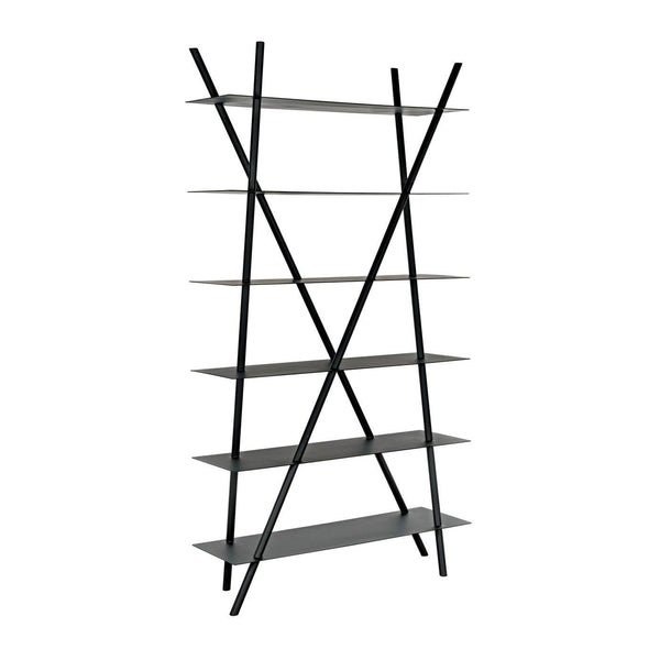 Noir Siddhartha Bookcase, Black Metal-Noir Furniture-Blue Hand Home