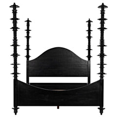 Ferret Bed, Queen, Hand Rubbed Black