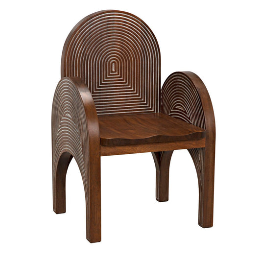 Mars Chair, Dark Walnut with Details-Noir Furniture-Blue Hand Home