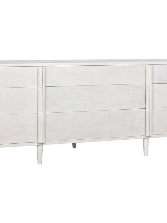 Morten 9 Drawer Dresser, White Wash