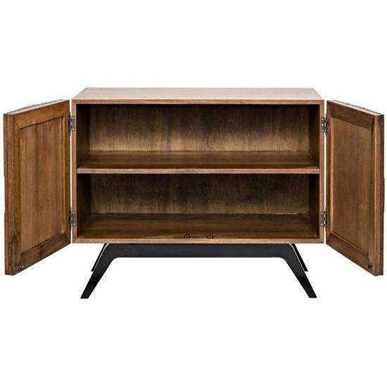 Noir Illusion Single Sideboard w/ Metal Base-Noir Furniture-Blue Hand Home