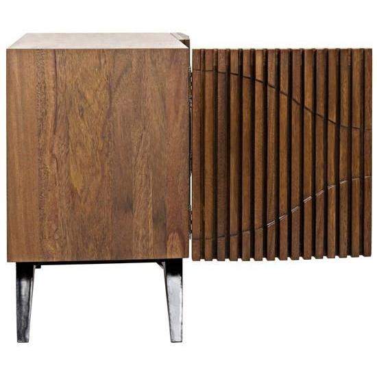 Noir Illusion Single Sideboard w/ Metal Base-Noir Furniture-Blue Hand Home