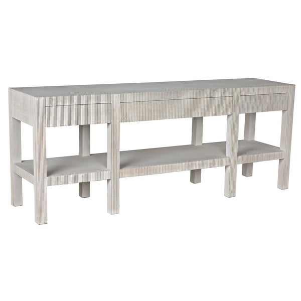 Conrad Console, White Wash-Noir Furniture-Blue Hand Home