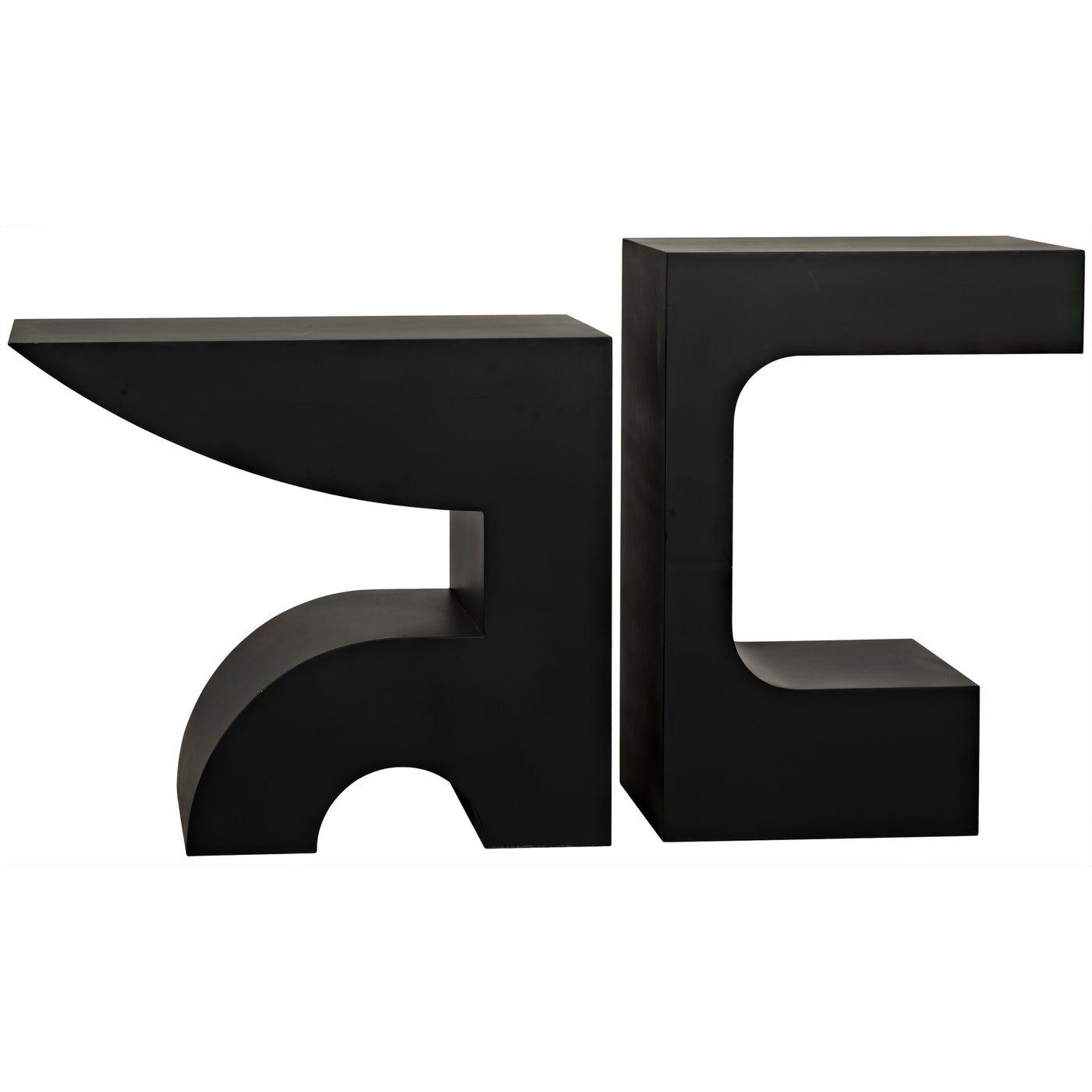 Noir Shiba Console, Black Steel-Noir Furniture-Blue Hand Home
