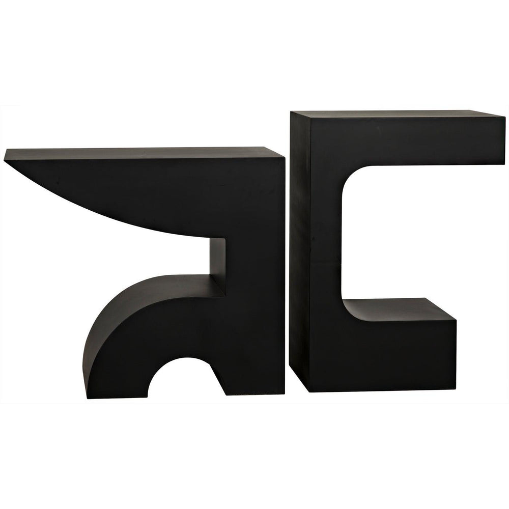 Noir Shiba Console, Black Steel-Noir Furniture-Blue Hand Home