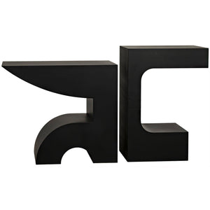 Noir Shiba Console, Black Steel-Noir Furniture-Blue Hand Home