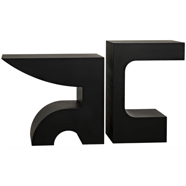 Noir Shiba Console, Black Steel-Noir Furniture-Blue Hand Home