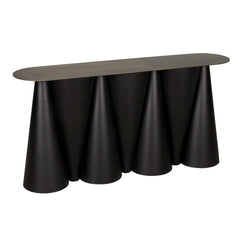 Noir Salt and Pepper Console, Black Steel-Noir Furniture-Blue Hand Home
