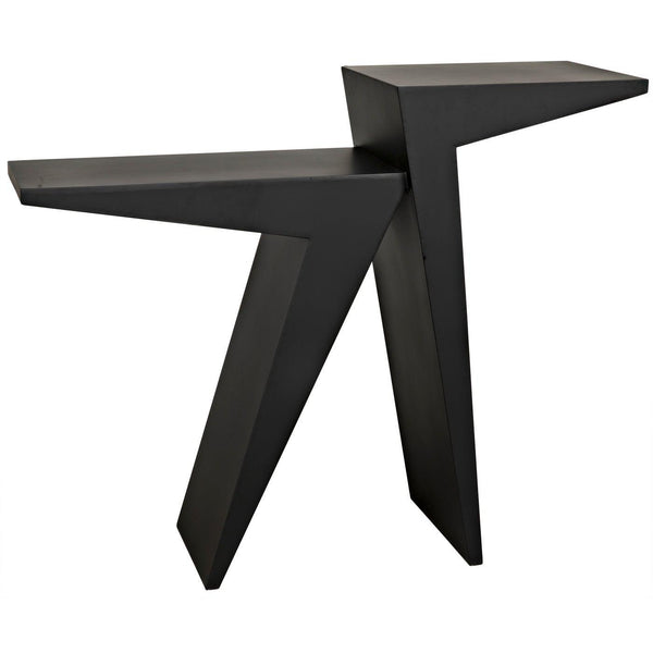 Noir Steam Console, Black Steel-Noir Furniture-Blue Hand Home