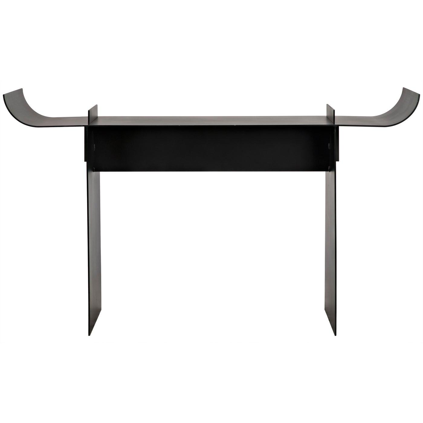 Noir Satori Console, Black Steel-Noir Furniture-Blue Hand Home
