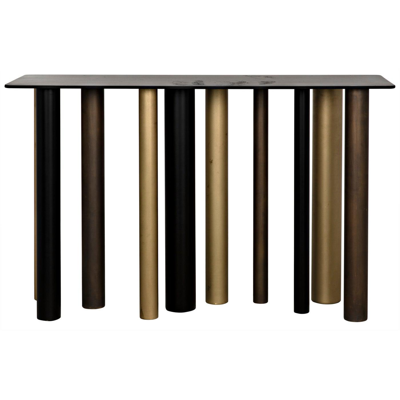 Noir Tessio Console, Steel-Noir Furniture-Blue Hand Home