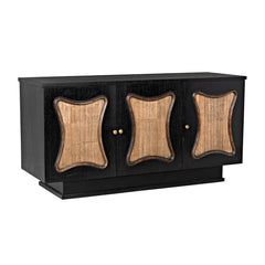 St Helens Sideboard, Hand Rubbed Black with Mindi Details