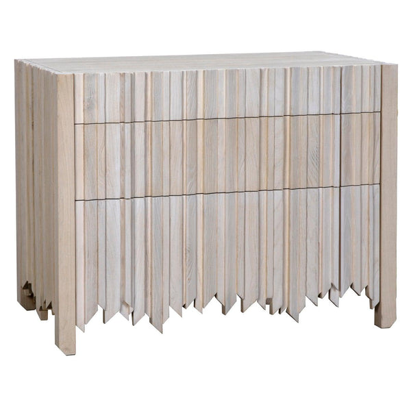 Desdemona 3 Drawer Chest, Bleached Elm-Noir Furniture-Blue Hand Home