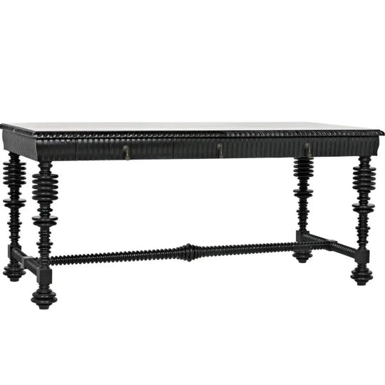 Portuguese Desk, Hand Rubbed Black