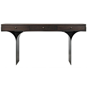 Truss Desk, Ebony Walnut with Steel Legs-Noir Furniture-Blue Hand Home