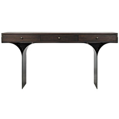 Noir Truss Desk, Ebony Walnut with Steel Legs-Noir Furniture-Blue Hand Home