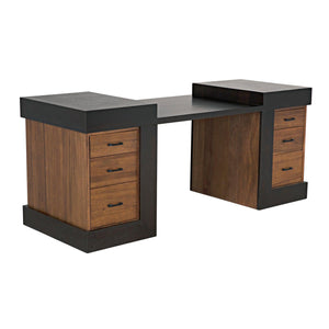 Bentley Desk, Dark/Ebony Walnut-Noir Furniture-Blue Hand Home