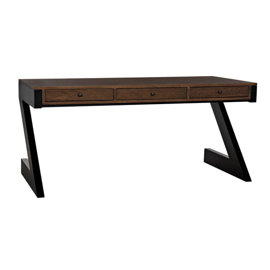 Z Desk, Metal with Dark Walnut