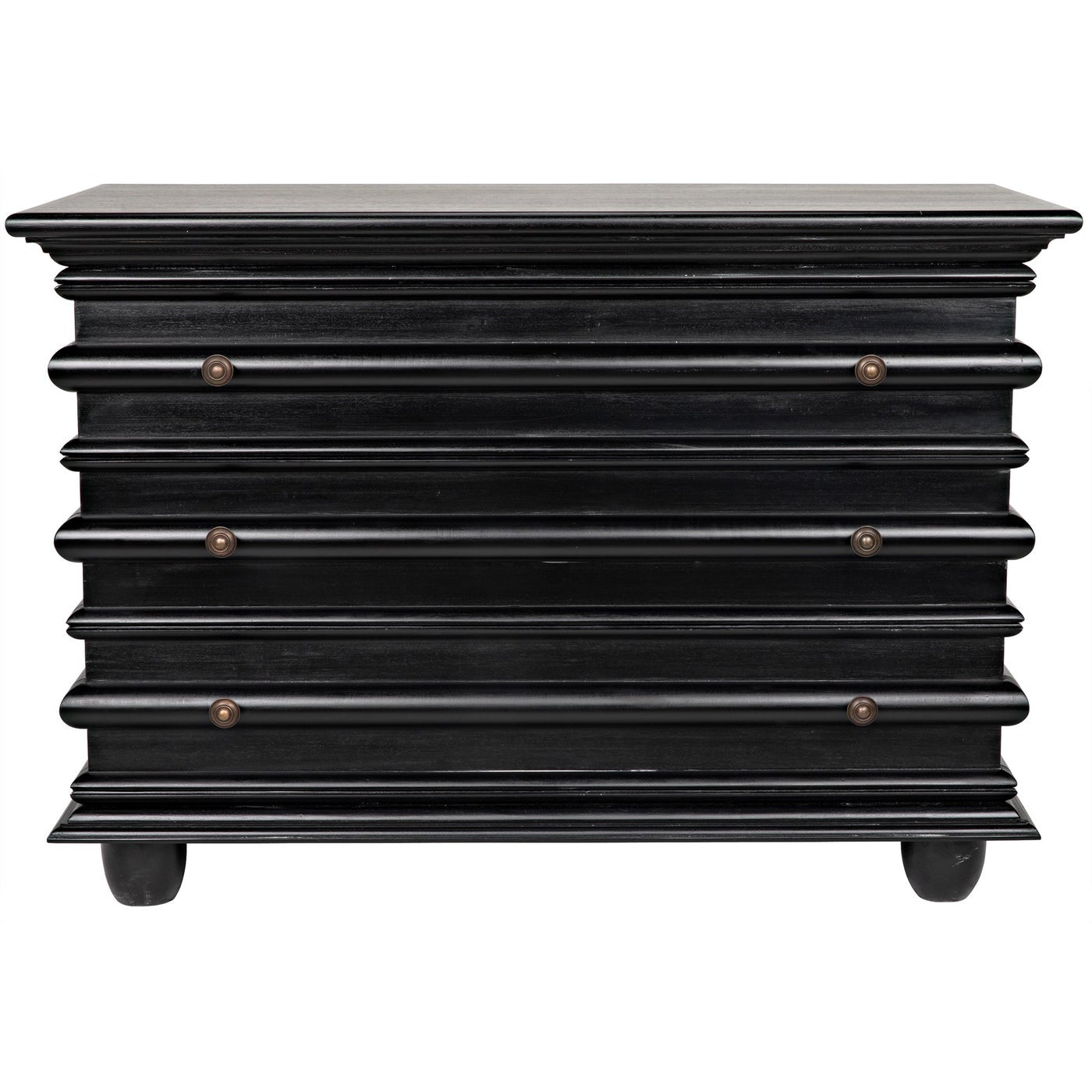 Ascona Small Chest, Hand Rubbed Black