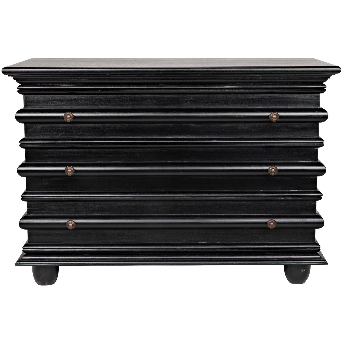 Ascona Small Chest, Hand Rubbed Black-Noir Furniture-Blue Hand Home