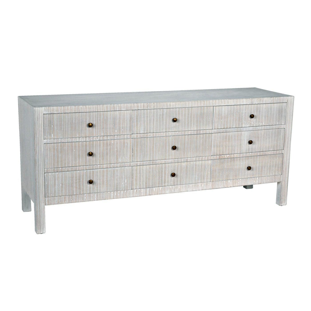 Conrad 9 Drawer Dresser, White Wash-Noir Furniture-Blue Hand Home