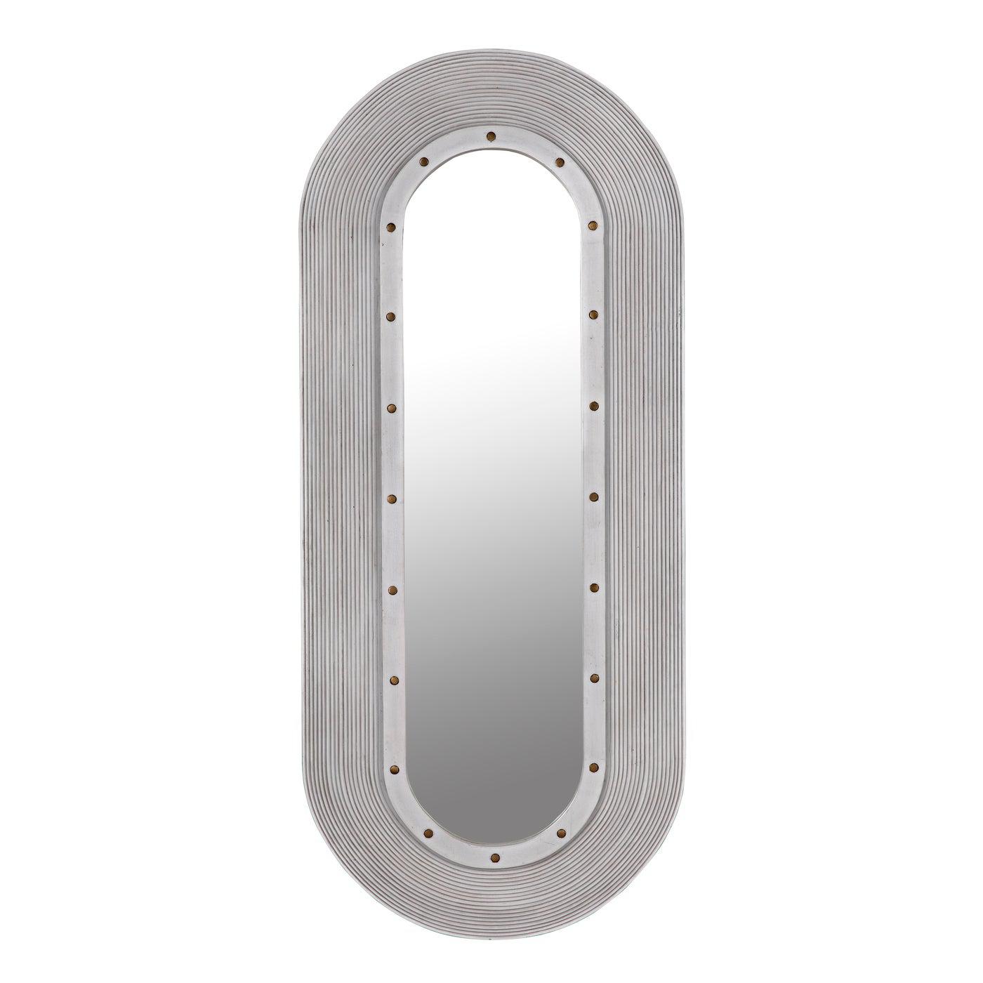 Noir Luna Mirror, White Washed-Noir Furniture-Blue Hand Home