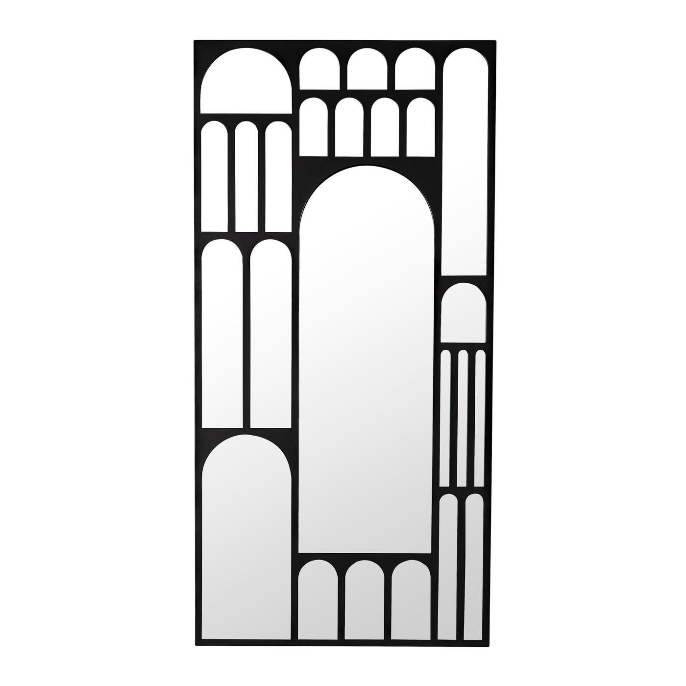 Doorway Mirror, Black Steel