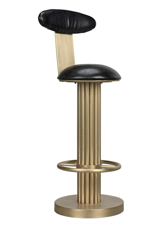 Sedes Bar Stool, Steel with Brass Finish