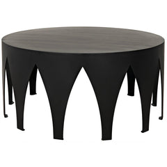 Noir Morocco Coffee Table, Black Steel-Noir Furniture-Blue Hand Home