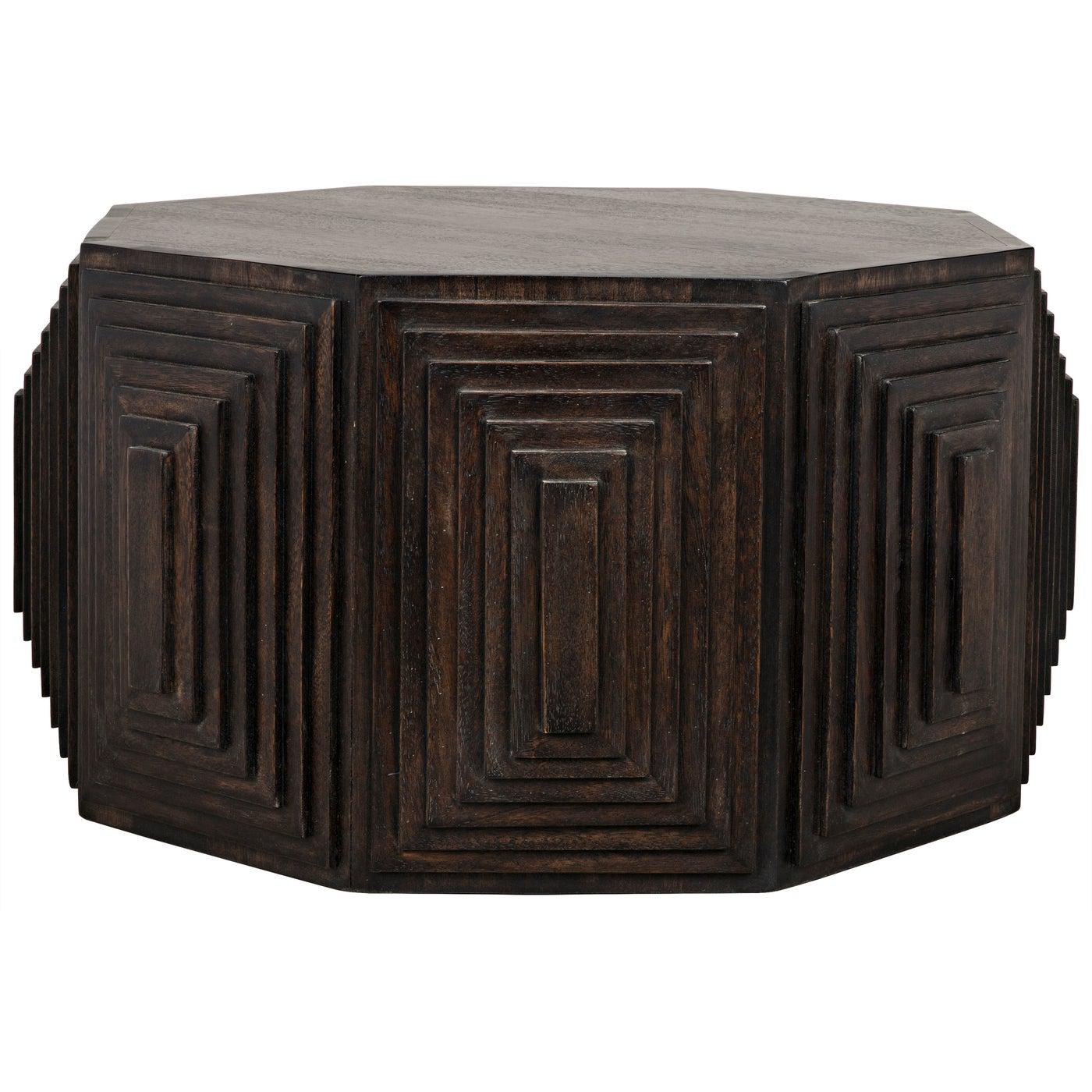Noir Moore Coffee Table, Ebony-Noir Furniture-Blue Hand Home